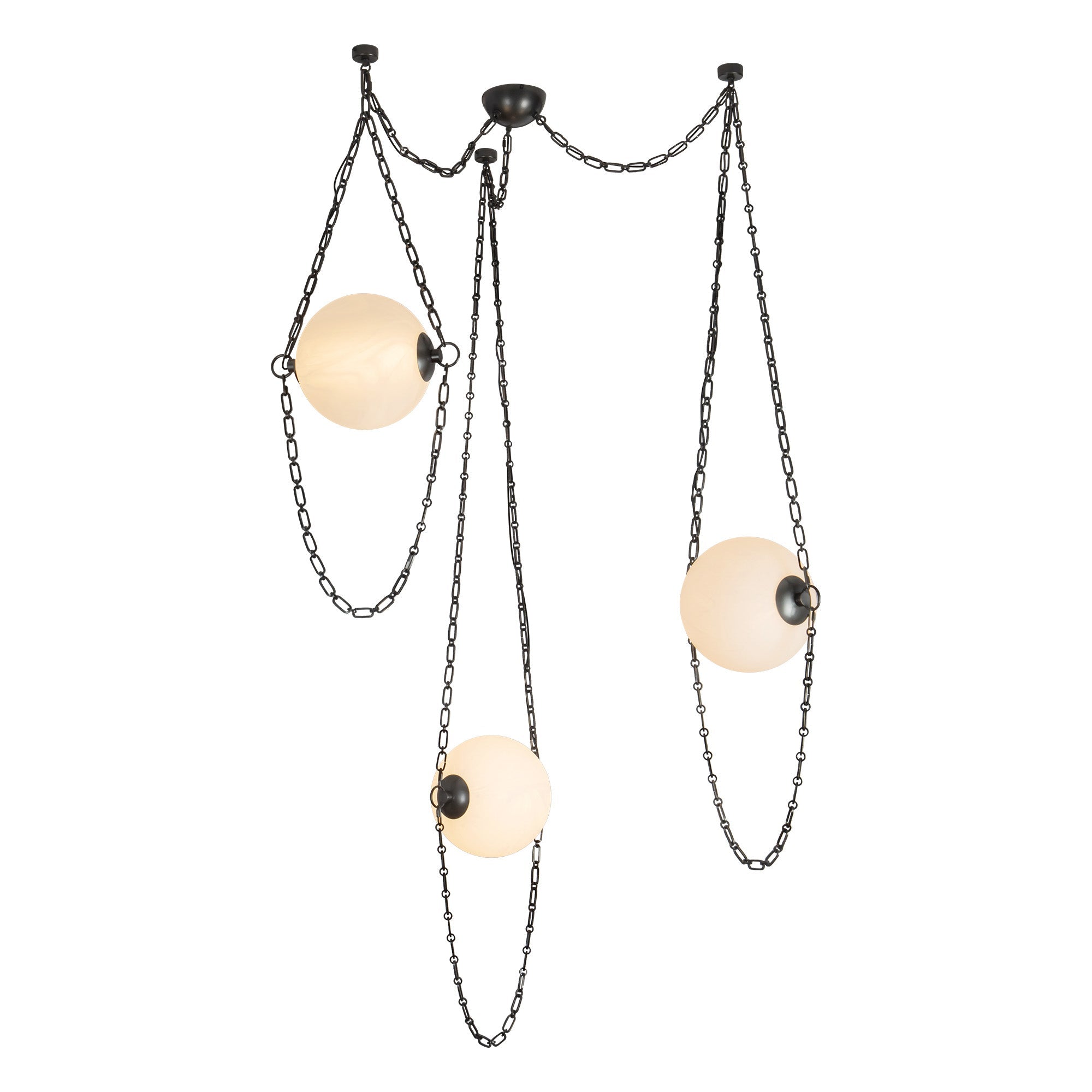 Alora Canada - CH372103VBCDG - LED Chandelier - Petra - Vintage Brass/Cloud Glass