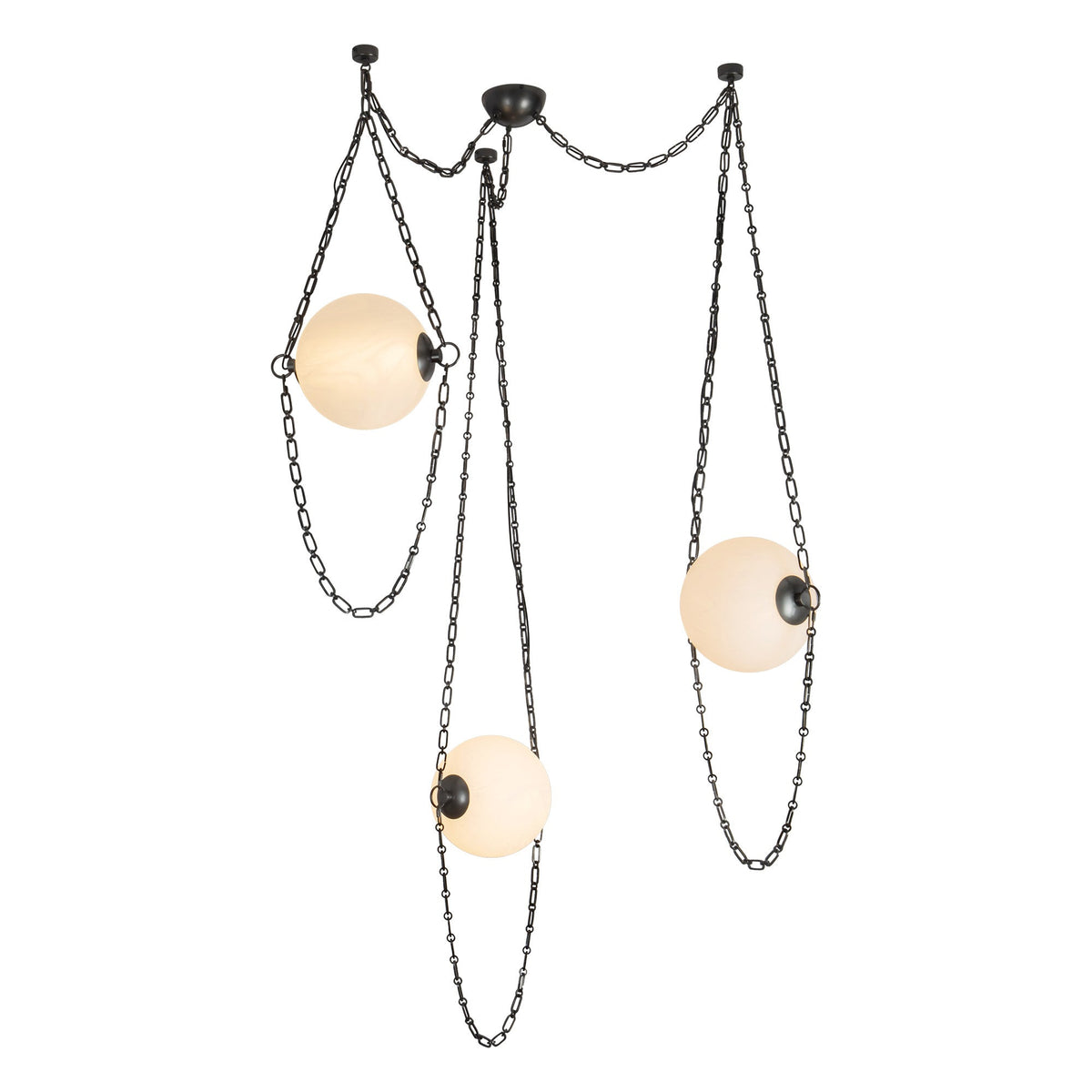 Alora Canada - CH372103VBCDG - LED Chandelier - Petra - Vintage Brass/Cloud Glass