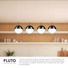 Kuzco Lighting MP402801BC-04 Pluto LED Multi Pendant in Black Chrome