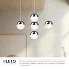 Kuzco Lighting MP402801BC-05 Pluto LED Multi Pendant in Black Chrome