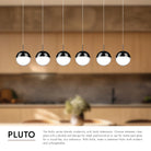 Kuzco Lighting MP402801BC-06 Pluto LED Multi Pendant in Black Chrome