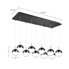 Kuzco Lighting MP402801BC-10 Pluto LED Multi Pendant in Black Chrome