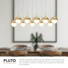 Kuzco Lighting MP402801BC-10 Pluto LED Multi Pendant in Black Chrome