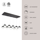 Kuzco Lighting MP402801BC-10 Pluto LED Multi Pendant in Black Chrome