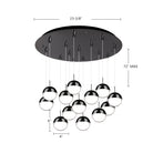 Kuzco Lighting MP402801BC-13 Pluto LED Multi Pendant in Black Chrome