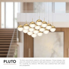 Kuzco Lighting MP402801BC-16 Pluto LED Multi Pendant in Black Chrome