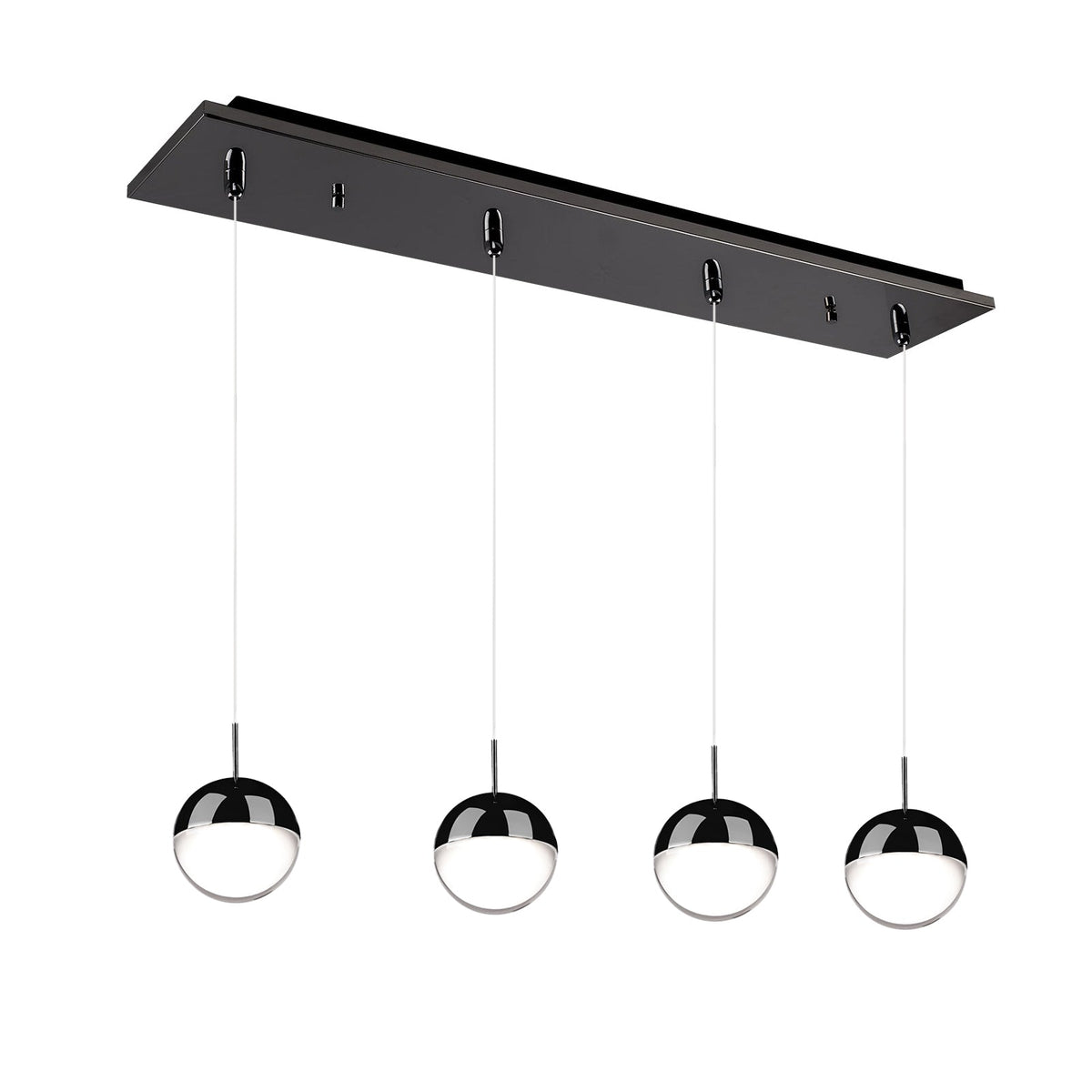 Kuzco Lighting MP402801BC-04 Pluto LED Multi Pendant in Black Chrome
