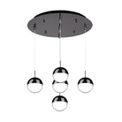 Kuzco Lighting MP402801BC-05 Pluto LED Multi Pendant in Black Chrome