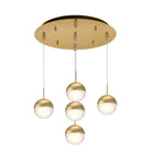 Kuzco Lighting MP402801BG-05 Pluto LED Multi Pendant in Brushed Gold