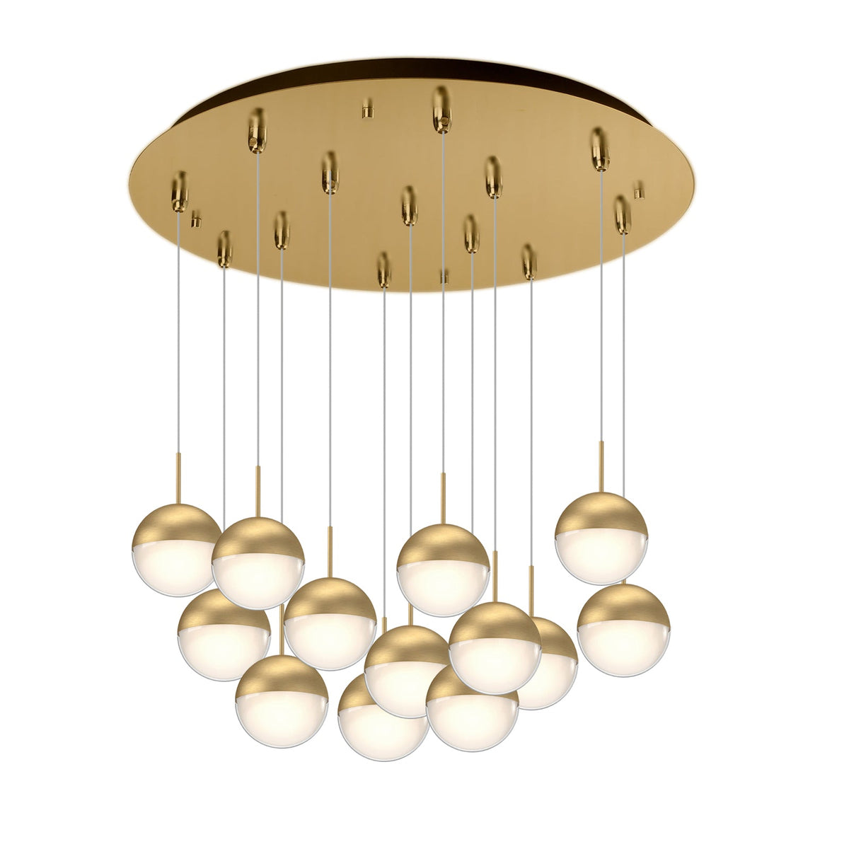 Kuzco Lighting MP402801BG-13 Pluto LED Multi Pendant in Brushed Gold