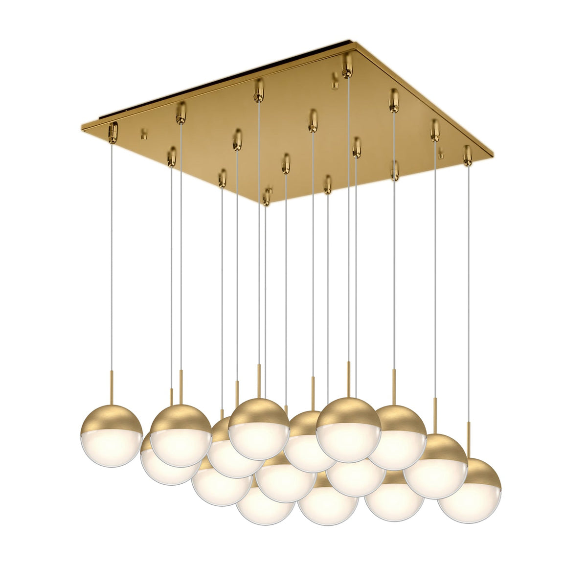 Kuzco Lighting MP402801BG-16 Pluto LED Multi Pendant in Brushed Gold