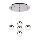 Kuzco Lighting MP402801CH-05 Pluto LED Multi Pendant in Chrome