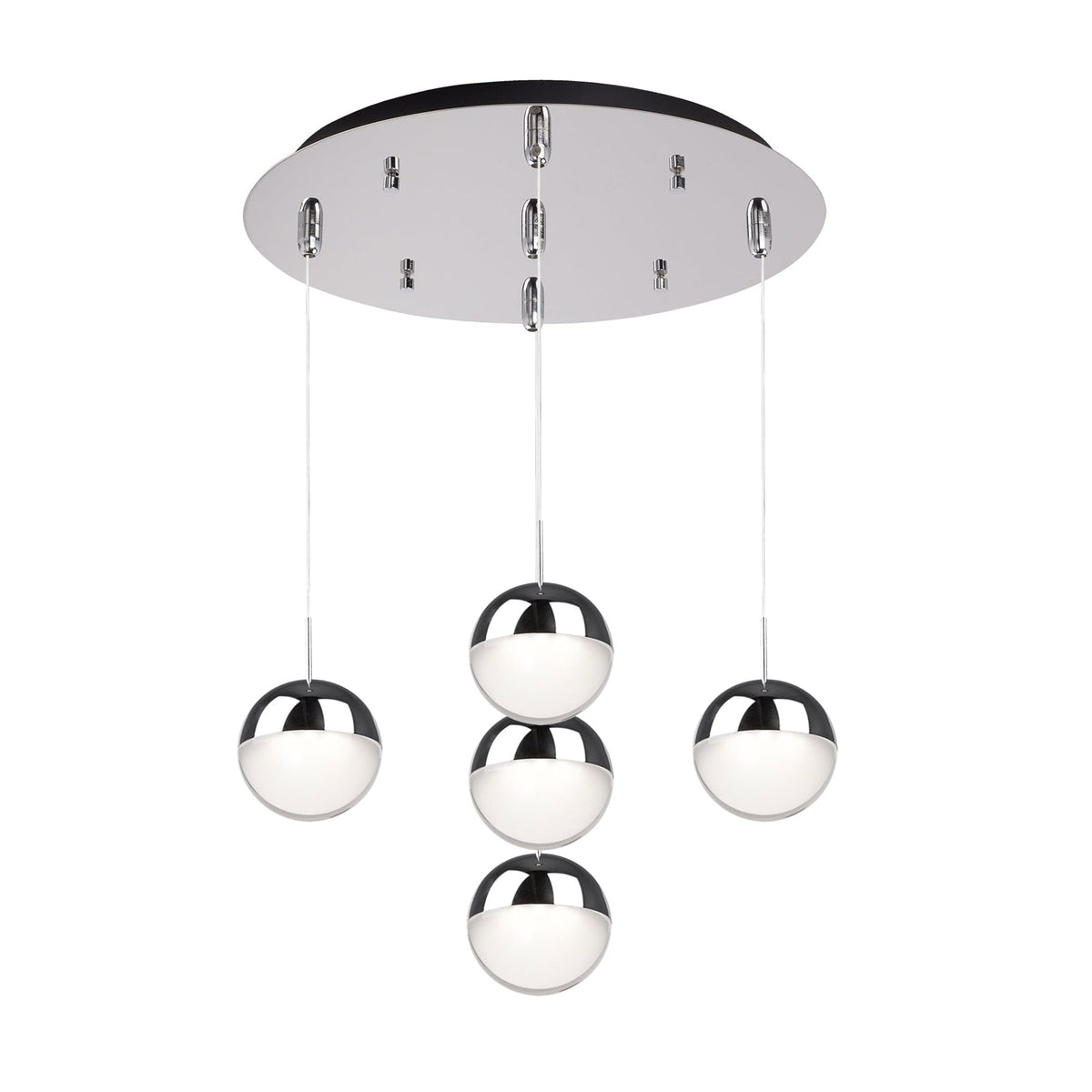 Kuzco Lighting MP402801CH-05 Pluto LED Multi Pendant in Chrome