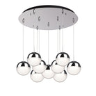 Kuzco Lighting MP402801BC-09 Pluto LED Multi Pendant in Black Chrome