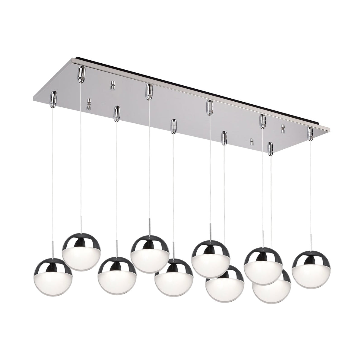 Kuzco Lighting MP402801CH-10 Pluto LED Multi Pendant in Chrome