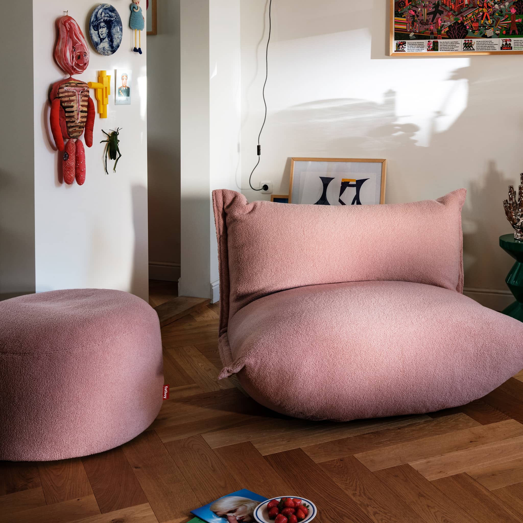 Pouf et repose-pieds Point Large Sherpa<br> Utilisation intérieure
