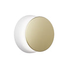 Pablo Designs TOTE PUCK WHT/BRA Totem Puck LED Wall/Ceiling Lamp in White/Brass