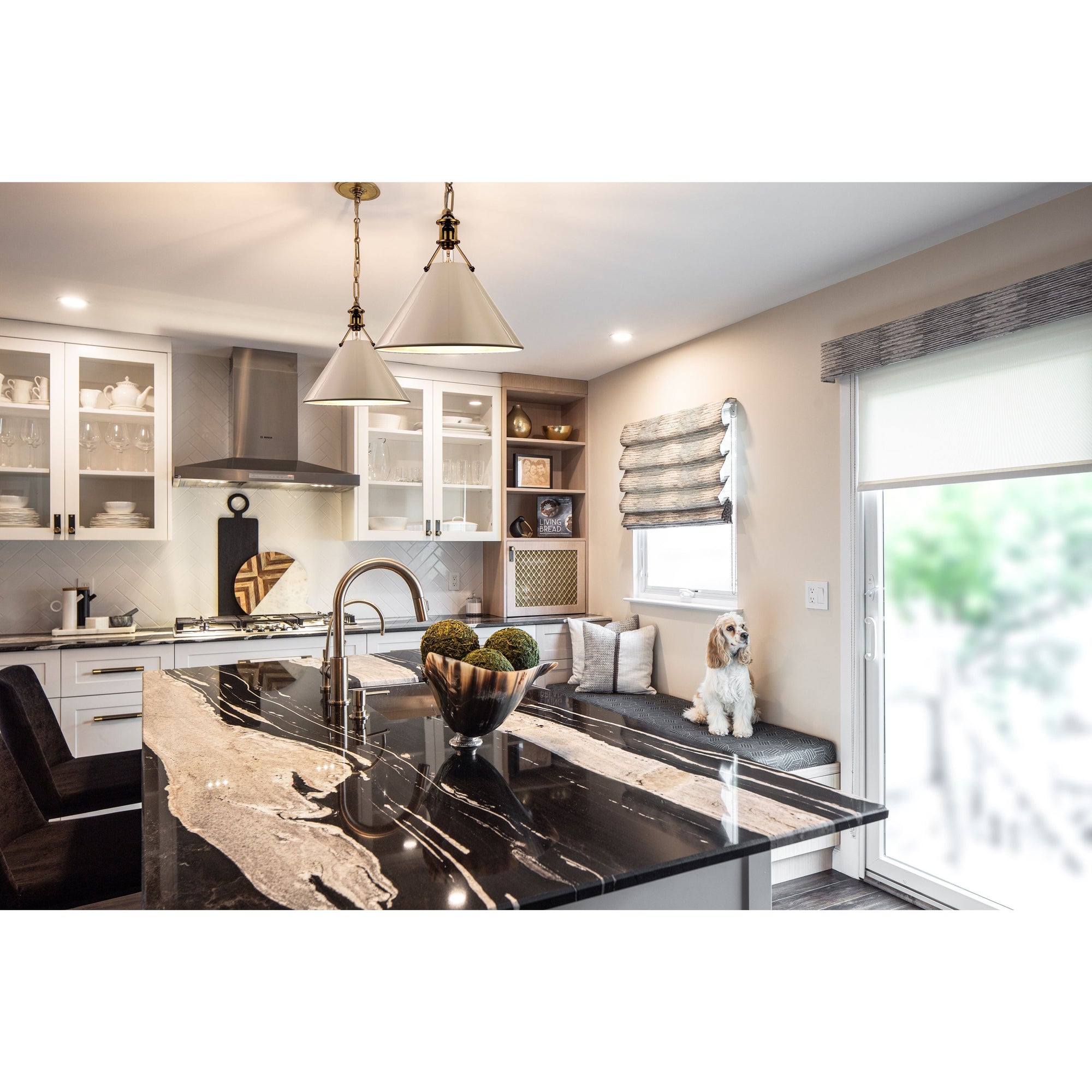 Hudson Valley Lighting - Painted No.2 Pendant - MDS351-AGB/BB | Montreal Lighting & Hardware