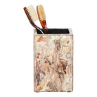 Pigeon and Poodle PP000183 Adana Brush Holder in Marbelized Shell
