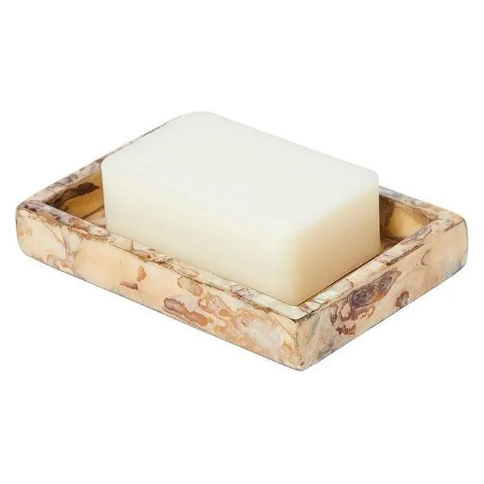 Pigeon and Poodle PP000185 Adana Soap Dish in Marbelized Shell