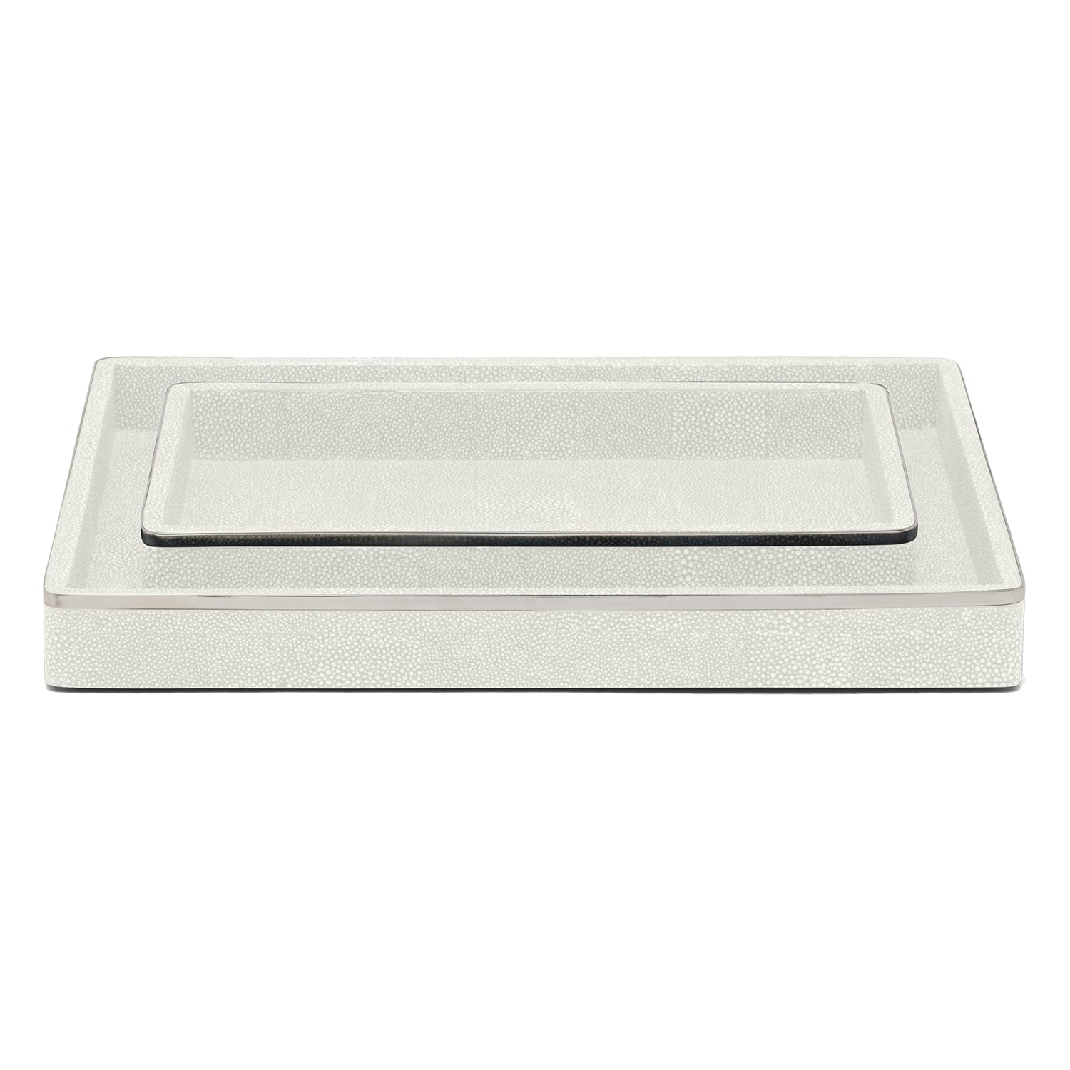 Bradford Tray Set Blanc/Silver