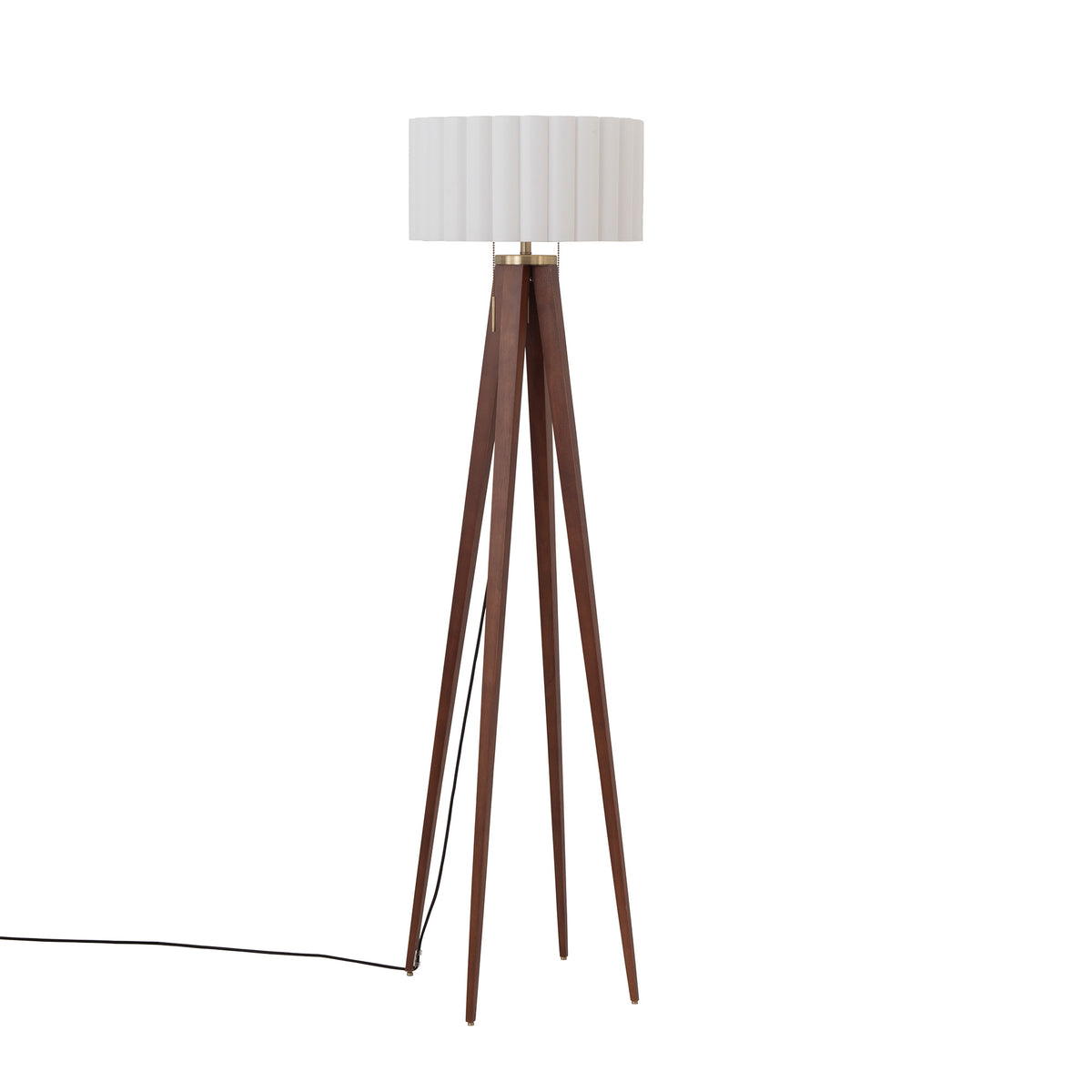 Lampadaire Nova of California 2012862WH Quattro Scallop en frêne naturel