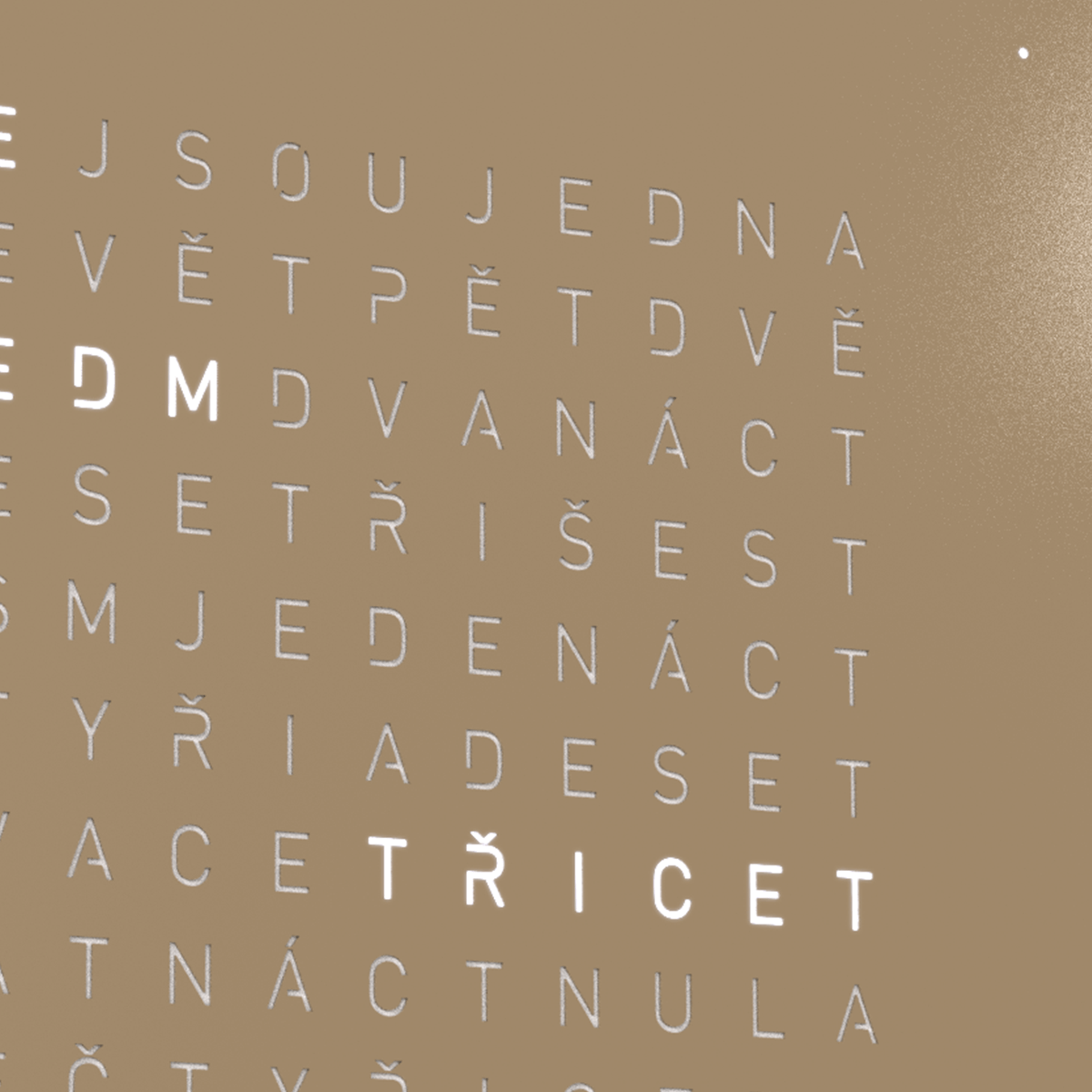 QLOCKTWO FCHAPC QLOCKTWO Earth 45 Couvercle avant Noisette