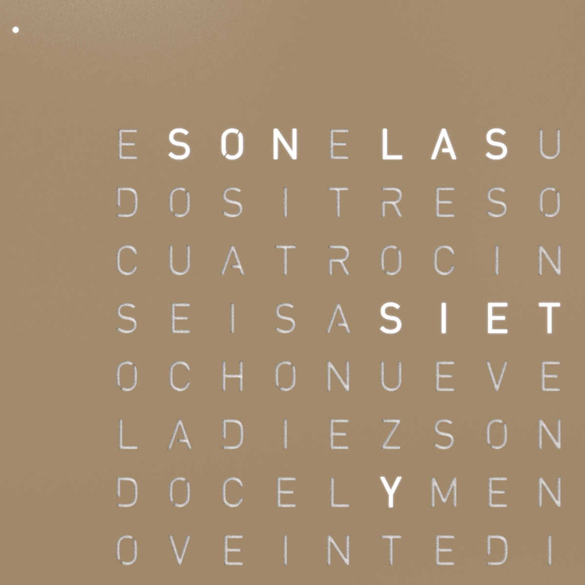 QLOCKTWO FCHAPC QLOCKTWO Earth 45 Couvercle avant Noisette