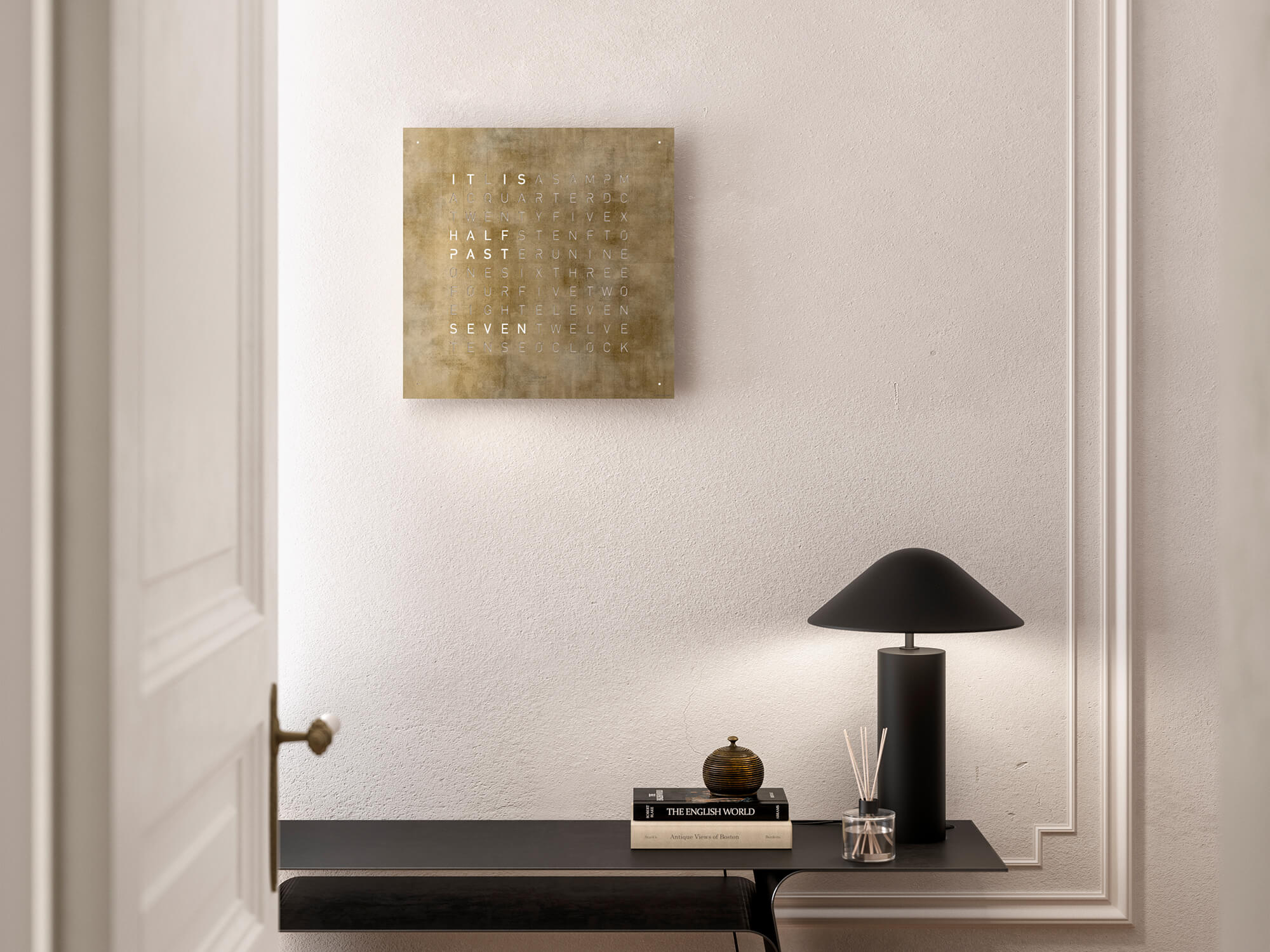 QLOCKTWO QT4SG QLOCKTWO EARTH 45 Édition Créateur Argent et Or