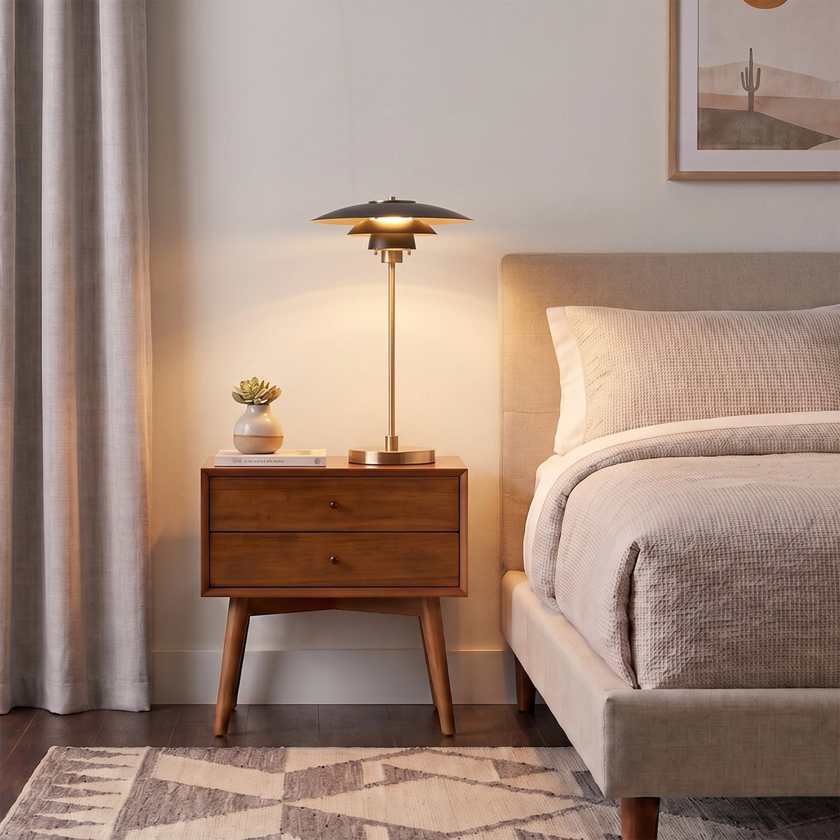 Nova of California 1038852MG Slimline Table Lamp in Weathered Brass