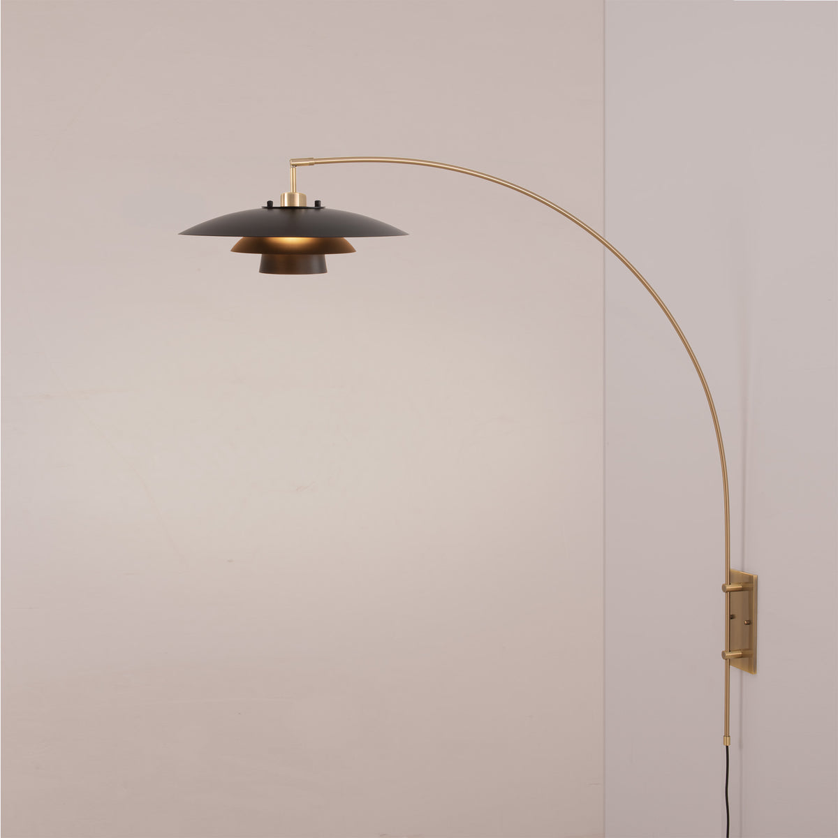 Nova of California 3028836MG Wall Mounted Rancho Mirage Arc Lamp in Weathered Brass