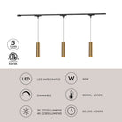 Kit d'éclairage de plafond LED Kuzco Lighting TR3C-P71602-BG Trilo - Remuda en or brossé