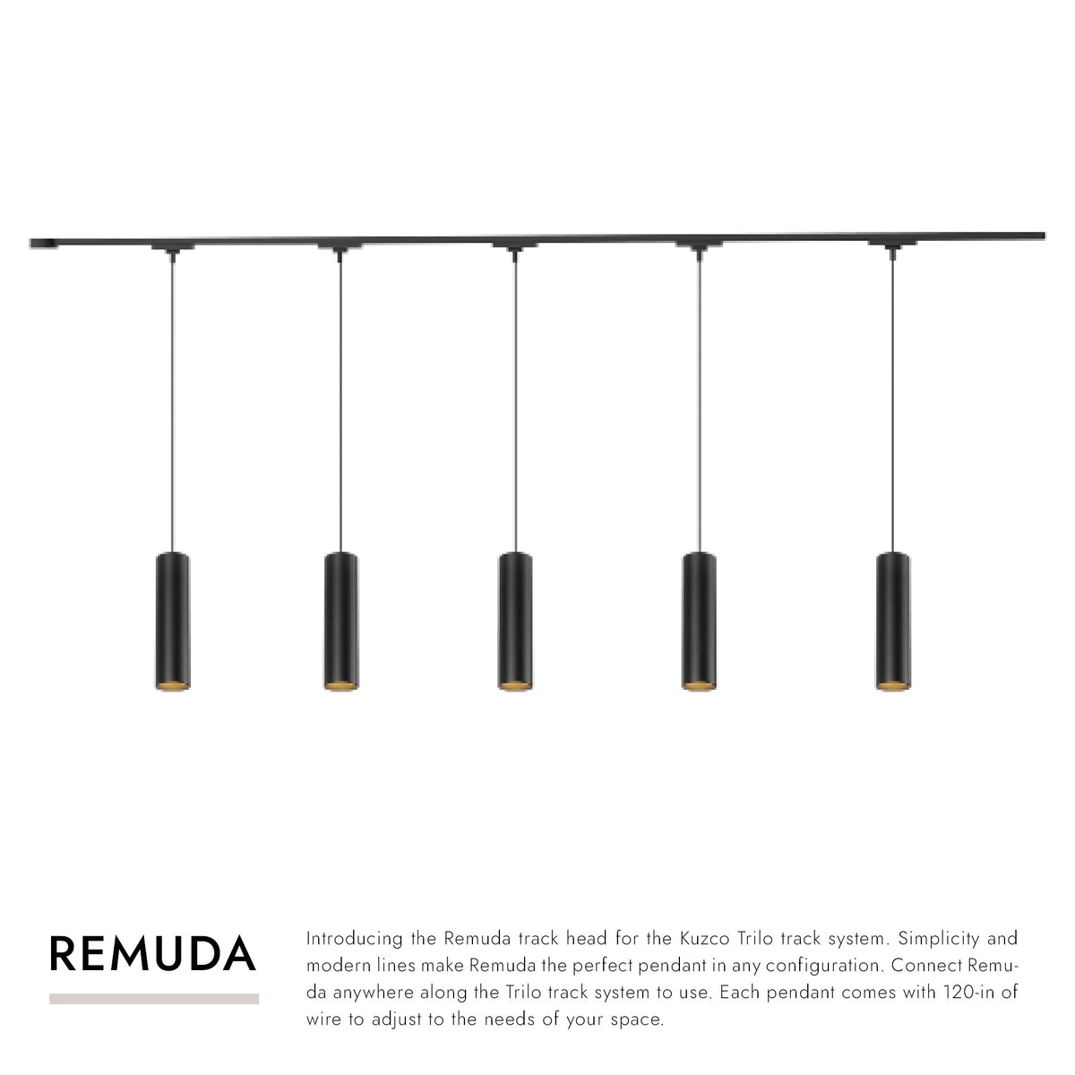Kuzco Lighting TR5C-P71602-BG Trilo LED Ceiling Kit - Remuda in Brushed Gold