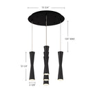 Kuzco Lighting MP42502BK-05 Robson LED Multi Pendant in Black
