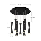 Kuzco Lighting MP42502BK-09 Robson LED Multi Pendant in Black