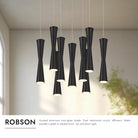 Kuzco Lighting MP42502BK-09 Robson LED Multi Pendant in Black