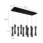 Kuzco Lighting MP42502BK-10 Robson LED Multi Pendant in Black