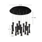 Kuzco Lighting MP42502BK-13 Robson LED Multi Pendant in Black