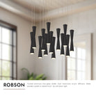 Kuzco Lighting MP42502BK-13 Robson LED Multi Pendant in Black