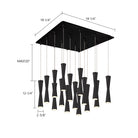 Kuzco Lighting MP42502BK-16 Robson LED Multi Pendant in Black