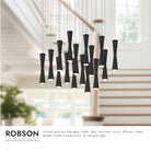 Kuzco Lighting MP42502BK-16 Robson LED Multi Pendant in Black