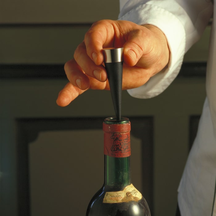 Rosendahl 25030 Grand Cru Wine Stopper in Black/Steel