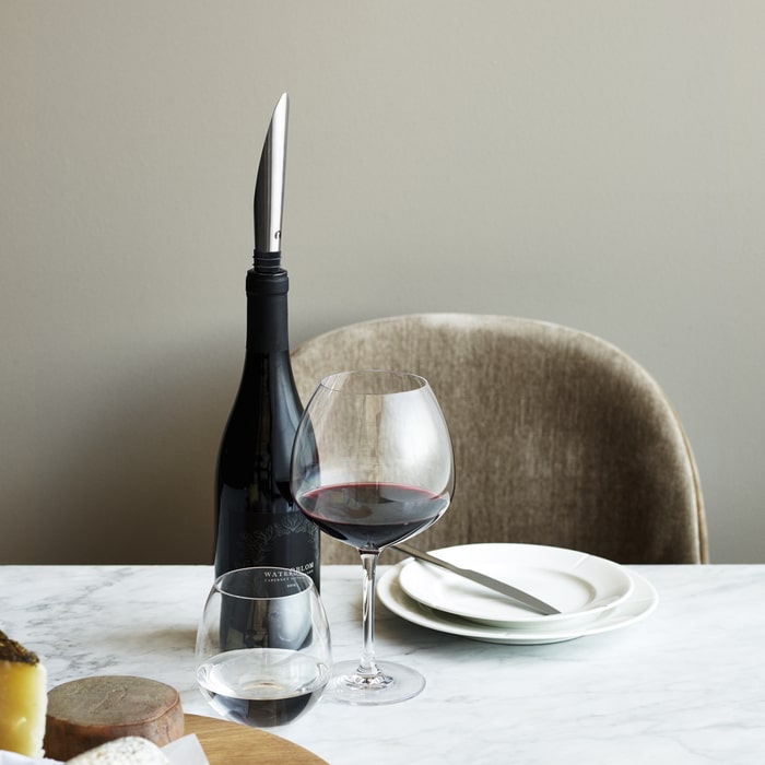 Bouchon Rosendahl 25046 Grand Cru pour verser, aérer et décanter, en noir et acier