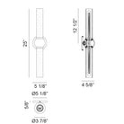 Applique murale LED Pierce de Matteo Lighting S00612AG en laiton doré vieilli
