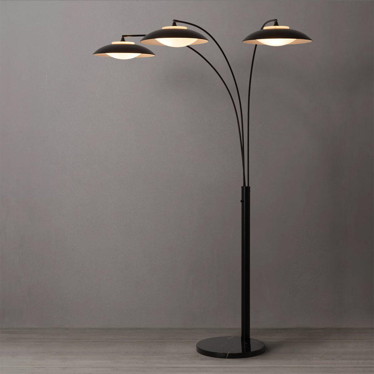 Saucer Arc Floor Lamp