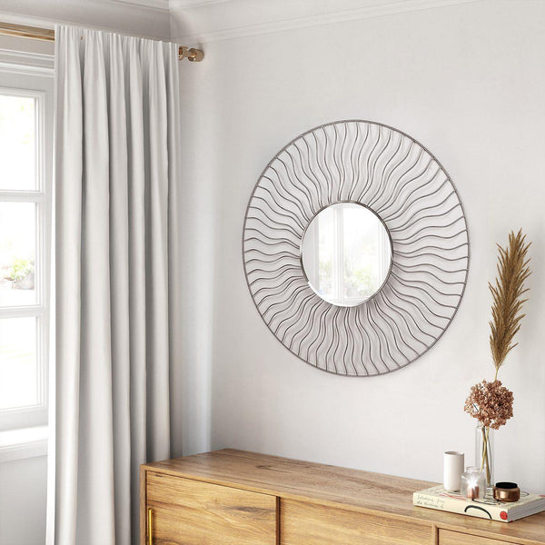 Miroir mural rond Sunburst (lot de deux)