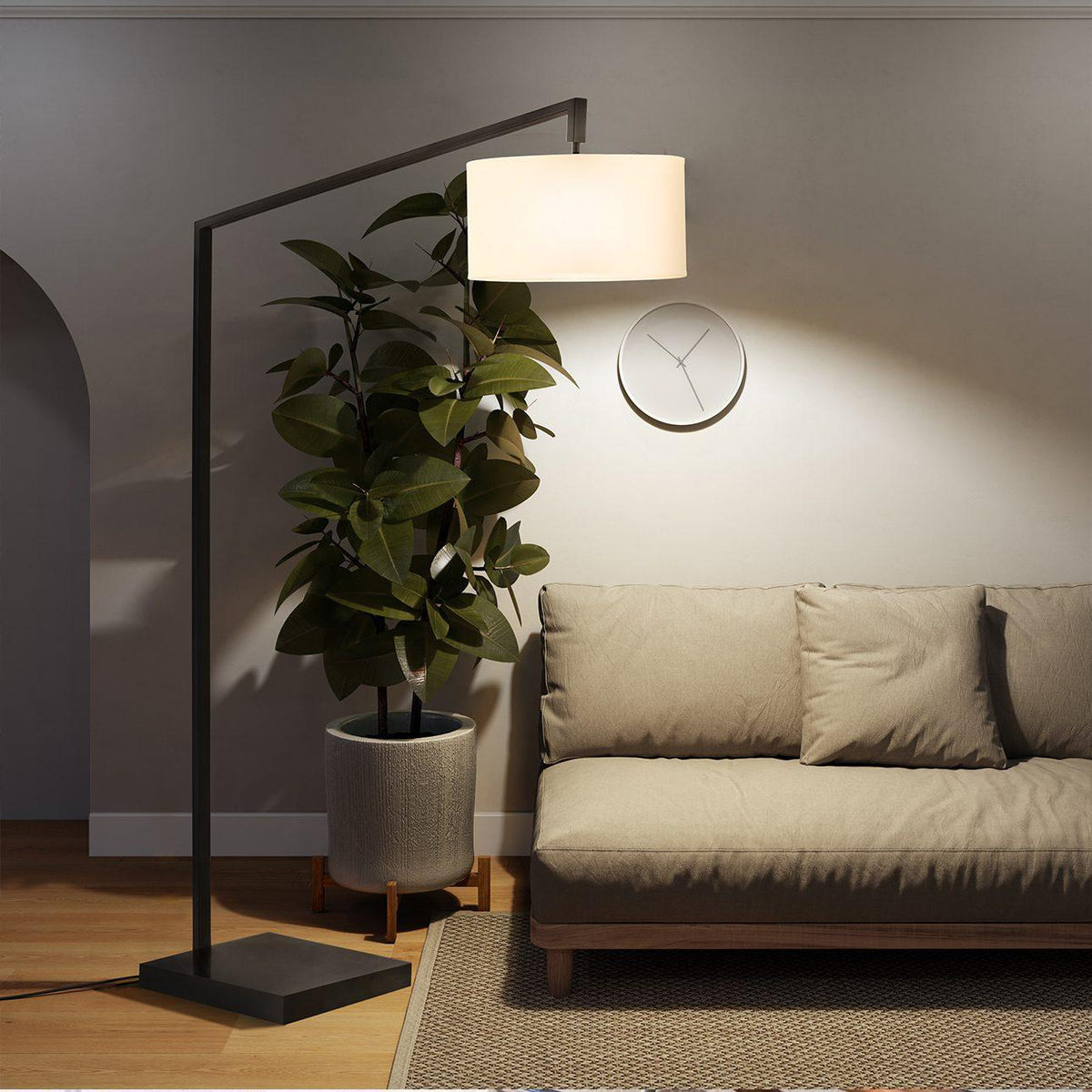 Stretch Chairside Arc Floor Lamp