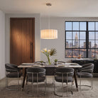 Nova de Californie 2112847WH Coquille Saint-Jacques Suspension en laiton vieilli