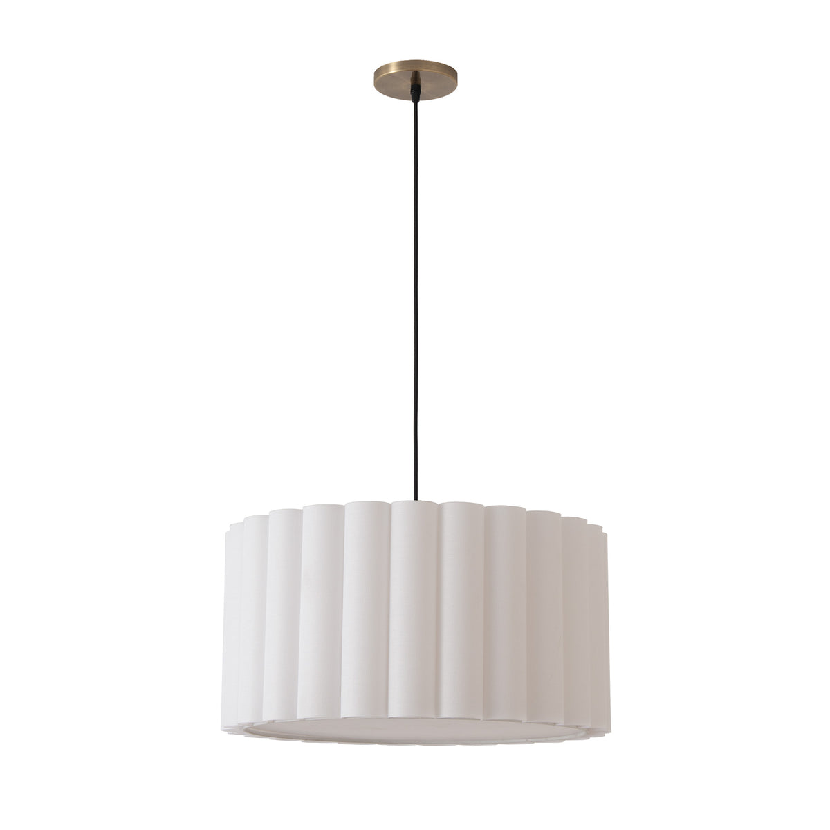 Nova de Californie 2112847WH Coquille Saint-Jacques Suspension en laiton vieilli