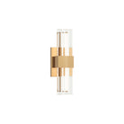 Matteo Lighting S06913AG Krustallos LED Vanity in Aged Gold Brass